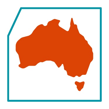 A map of Australia.
