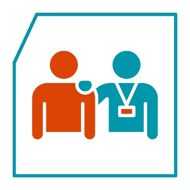 A provider supporting someone.