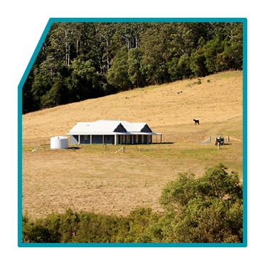 A house in an area very far away from cities and towns.