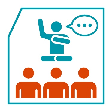 3 people listening to an Elder.