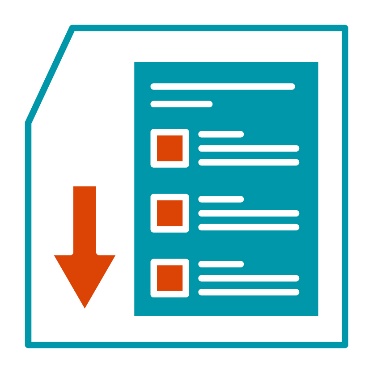 A document with an arrow pointing down.