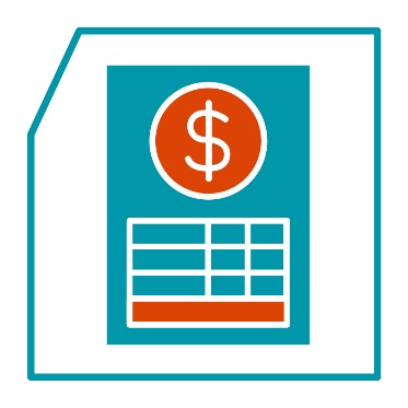 A document with a dollar sign on it.